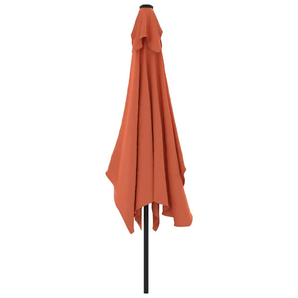 Vidaxl Garden Parasol With Metal Pole 300X200 Cm Terracotta Patio Umbrellas