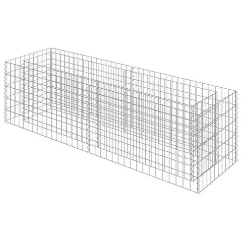 Vidaxl Gabion Raised Bed Galvanised Steel 180X50x50 Cm Raised Garden Beds