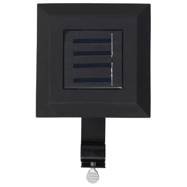 Lanterns Outdoor Solar Lamps 6 Pcs Led Square 12 Cm Black