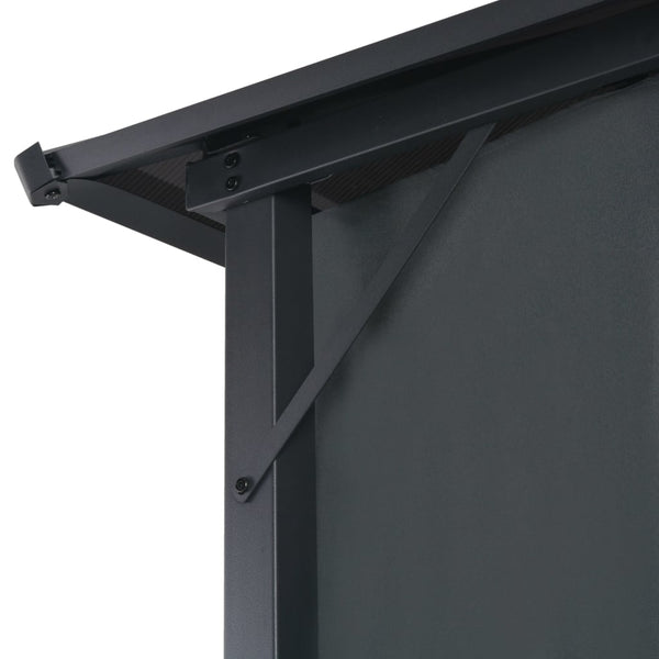 Gazebo With Curtain Aluminium 4X3x2.6 M Black