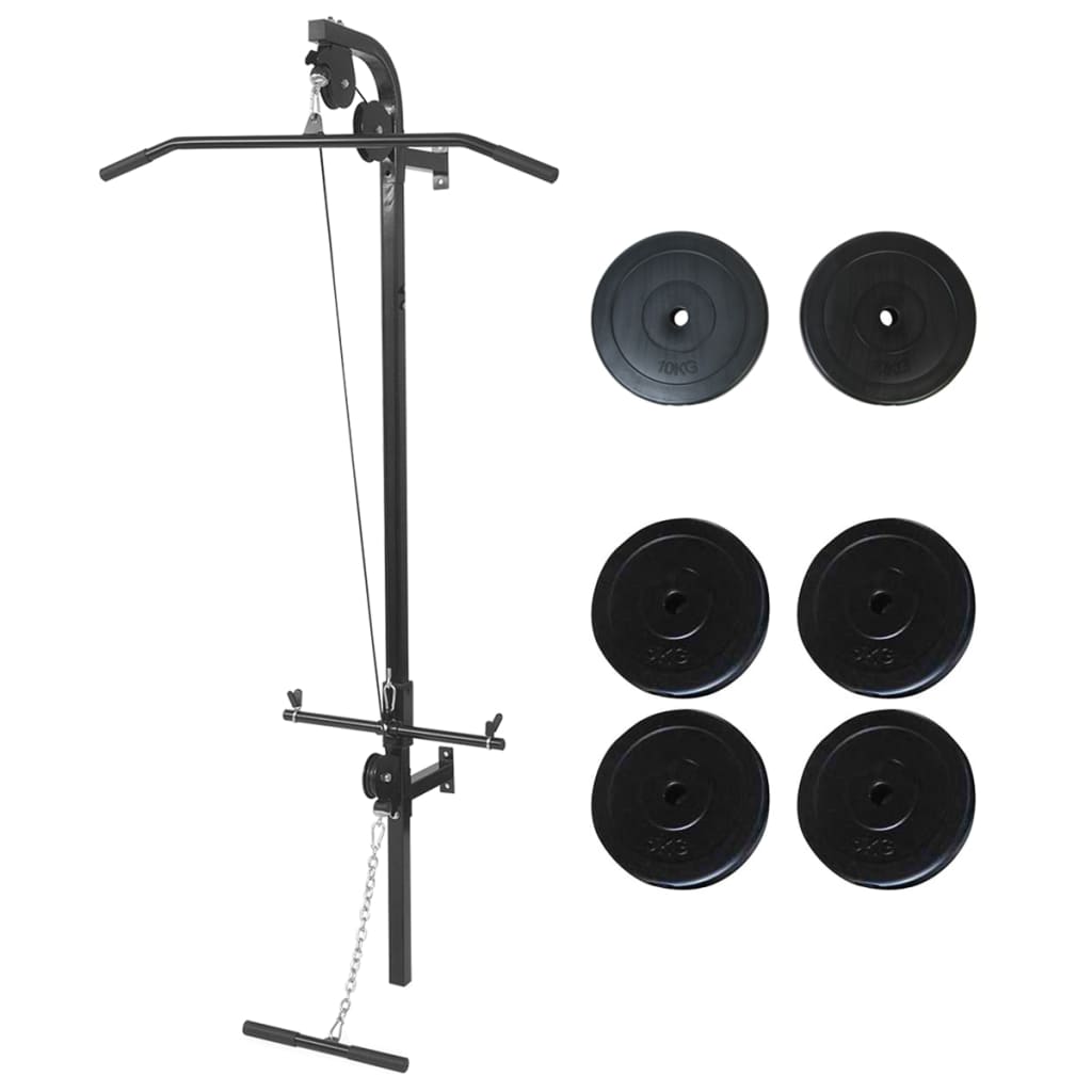 Wall Mounted Power Tower With 40 Kg Weight Plates