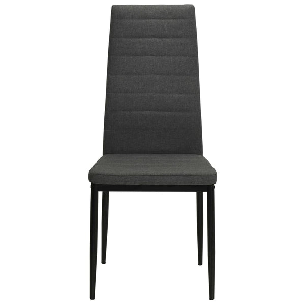 6 Pcs Dark Grey Fabric Dining Chairs