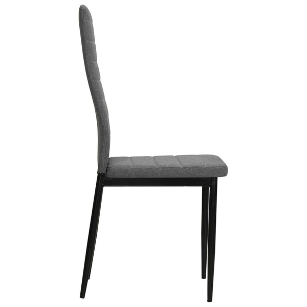 Vidaxl 6 Pcs Light Grey Fabric Dining Chairs
