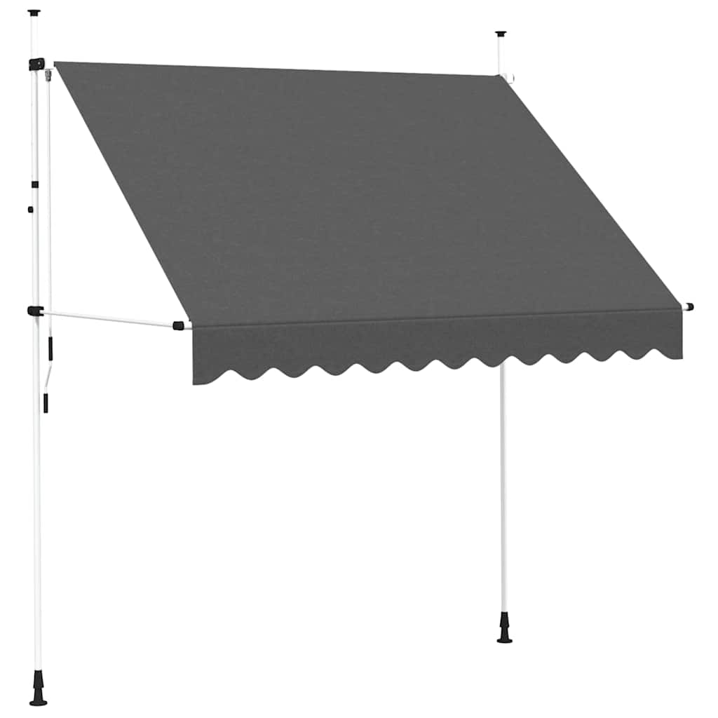 Vidaxl Manual Retractable Awning 250 Cm Anthracite Awning & Canopy Parts