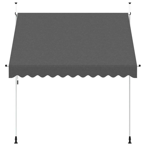 Vidaxl Manual Retractable Awning 250 Cm Anthracite Awning & Canopy Parts