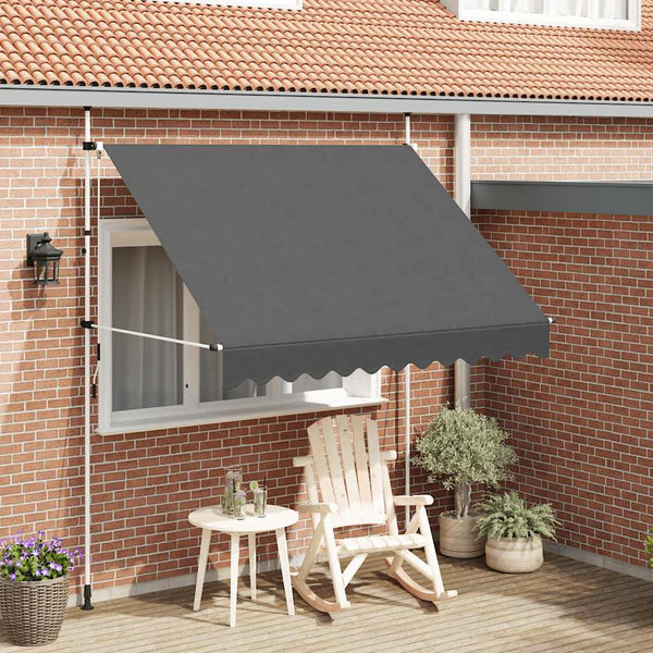 Vidaxl Manual Retractable Awning 250 Cm Anthracite Awning & Canopy Parts