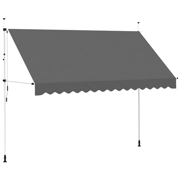 Vidaxl Manual Retractable Awning 350 Cm Anthracite Awning & Canopy Parts