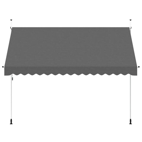 Vidaxl Manual Retractable Awning 350 Cm Anthracite Awning & Canopy Parts