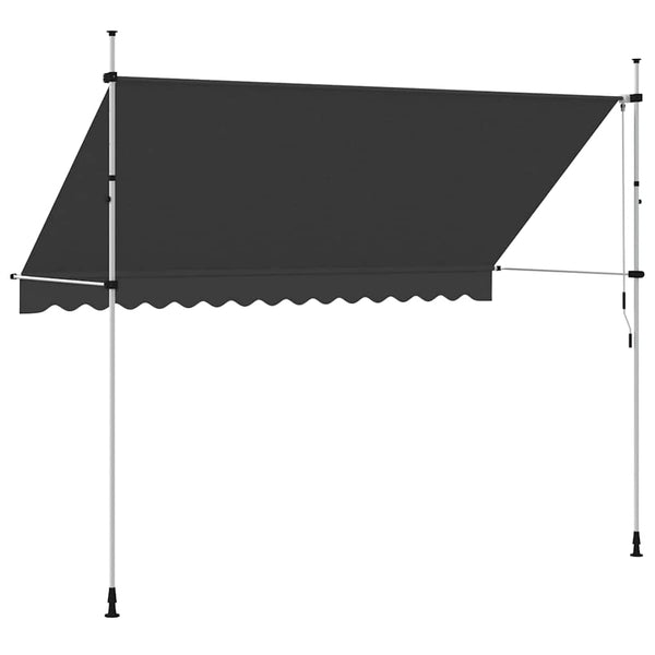 Vidaxl Manual Retractable Awning 350 Cm Anthracite Awning & Canopy Parts