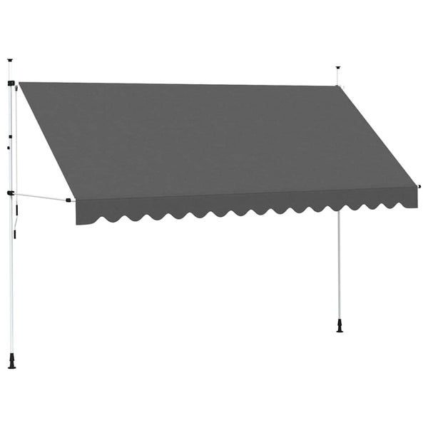 Vidaxl Manual Retractable Awning 400 Cm Anthracite Awning & Canopy Parts