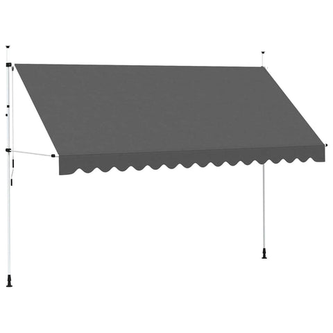 Vidaxl Manual Retractable Awning 400 Cm Anthracite Awning & Canopy Parts