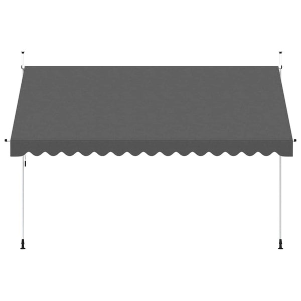 Vidaxl Manual Retractable Awning 400 Cm Anthracite Awning & Canopy Parts