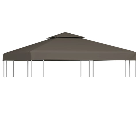 Vidaxl 2 Tier Gazebo Top Cover 310 G/M 3X3 Taupe Gazebos & Pergolas