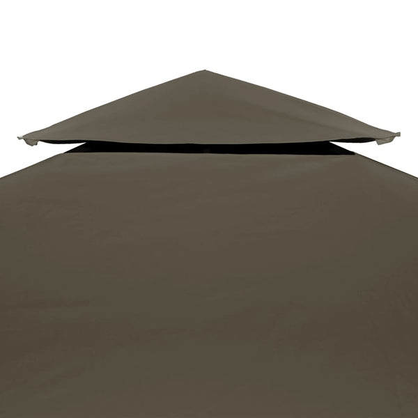 Vidaxl 2 Tier Gazebo Top Cover 310 G/M 3X3 Taupe Gazebos & Pergolas