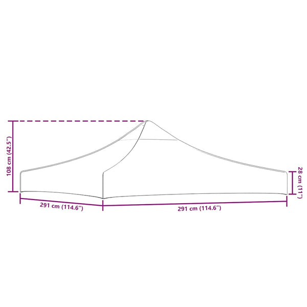 Vidaxl Party Tent Roof 3X3 M Cream Tent & Canopy Accessories