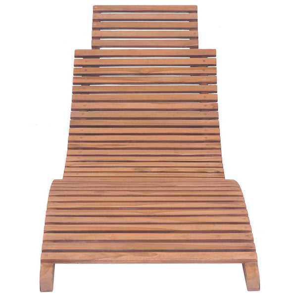 Vidaxl Folding Sun Lounger Solid Teak Wood Other Patio & Garden Furniture