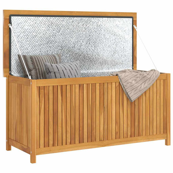 Vidaxl Garden Storage Box 120X50x58 Cm Solid Teak Wood Storage Deck Boxes