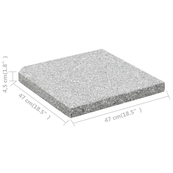 Umbrella Weight Plate Granite 25 Kg Square Grey