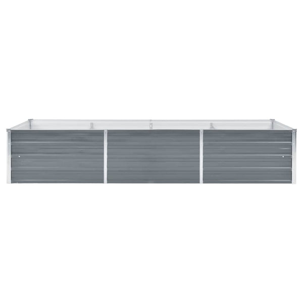 Vidaxl Garden Raised Bed Galvanised Steel 240X80x45 Cm Grey Raised Garden Beds