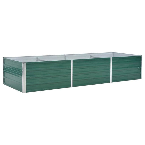 Vidaxl Garden Raised Bed Galvanised Steel 240X80x45 Cm Green Raised Garden Beds
