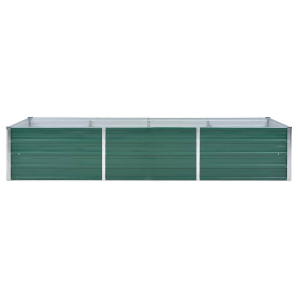 Vidaxl Garden Raised Bed Galvanised Steel 240X80x45 Cm Green Raised Garden Beds