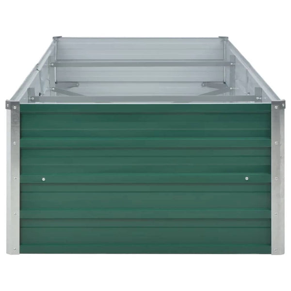 Vidaxl Garden Raised Bed Galvanised Steel 240X80x45 Cm Green Raised Garden Beds