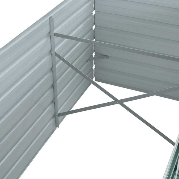 Vidaxl Garden Raised Bed Galvanised Steel 240X80x45 Cm Green Raised Garden Beds