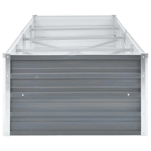 Vidaxl Garden Raised Bed Galvanised Steel 320X80x45 Cm Grey Raised Garden Beds