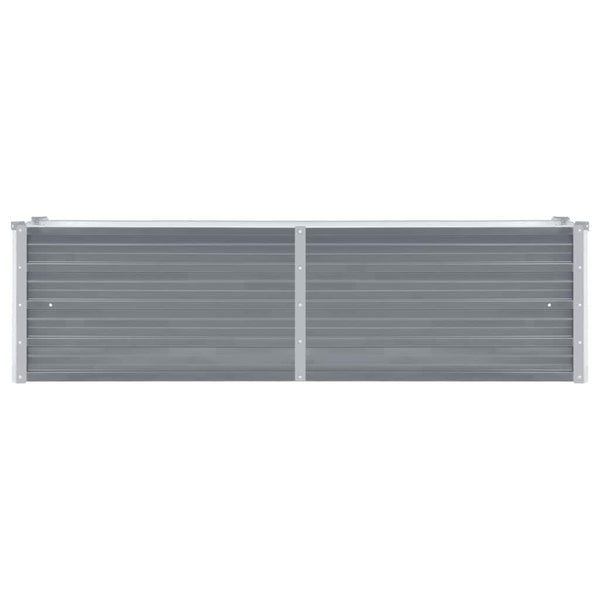 Vidaxl Garden Raised Bed Galvanised Steel 160X40x45 Cm Grey Raised Garden Beds