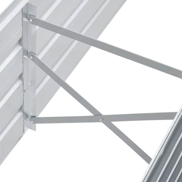 Vidaxl Garden Raised Bed Galvanised Steel 160X40x45 Cm Grey Raised Garden Beds