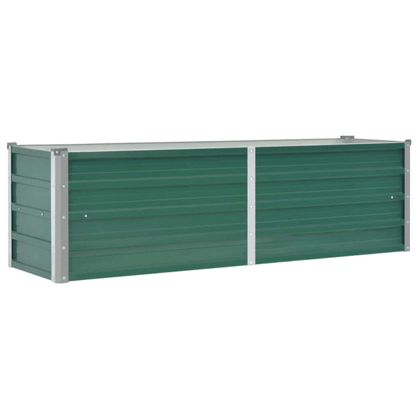 Vidaxl Garden Raised Bed Galvanised Steel 160X40x45 Cm Green Raised Garden Beds