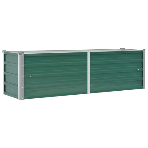 Vidaxl Garden Raised Bed Galvanised Steel 160X40x45 Cm Green Raised Garden Beds
