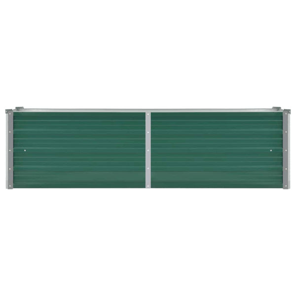 Vidaxl Garden Raised Bed Galvanised Steel 160X40x45 Cm Green Raised Garden Beds