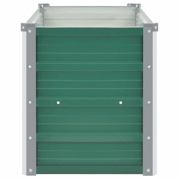 Vidaxl Garden Raised Bed Galvanised Steel 160X40x45 Cm Green Raised Garden Beds