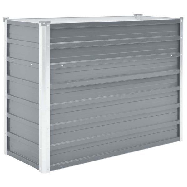 Vidaxl Garden Raised Bed Galvanised Steel 100X40x77 Cm Grey Raised Garden Beds