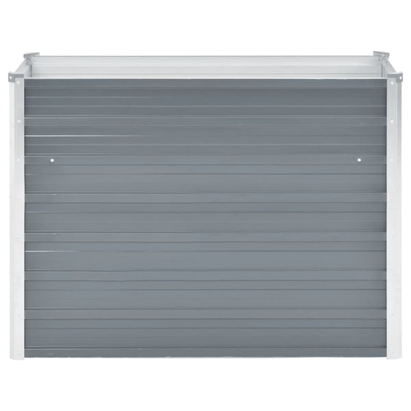 Vidaxl Garden Raised Bed Galvanised Steel 100X40x77 Cm Grey Raised Garden Beds