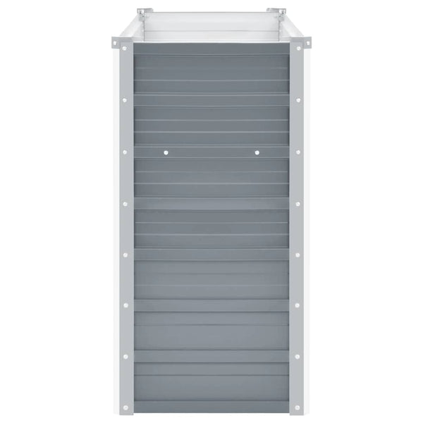 Vidaxl Garden Raised Bed Galvanised Steel 100X40x77 Cm Grey Raised Garden Beds