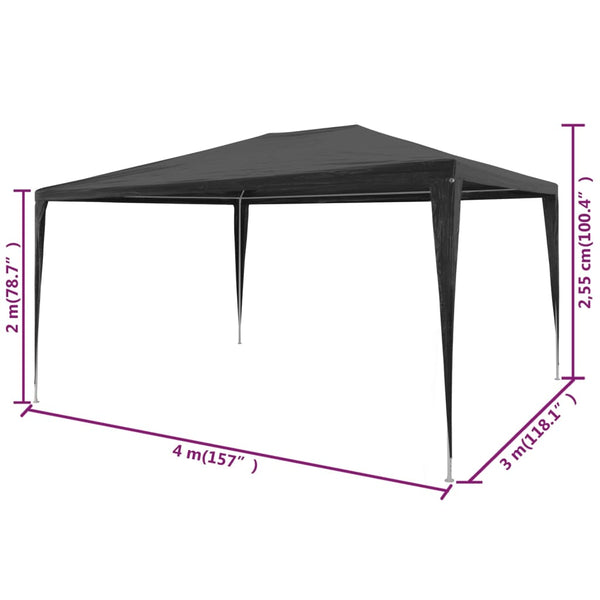 Party Tent 3X4 M Pe Anthracite