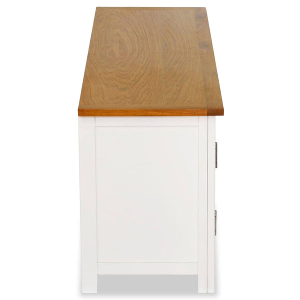 Tv Cabinet 120X35x48 Cm Solid Oak Wood