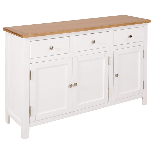 Vidaxl Sideboard 110X33.5X70 Cm Solid Oak Wood Sideboards & Buffets