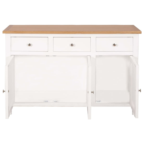 Vidaxl Sideboard 110X33.5X70 Cm Solid Oak Wood Sideboards & Buffets
