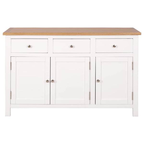 Vidaxl Sideboard 110X33.5X70 Cm Solid Oak Wood Sideboards & Buffets