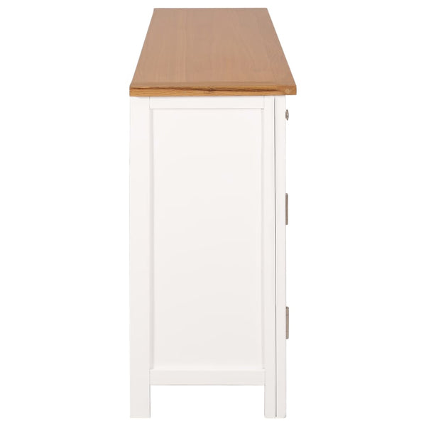 Vidaxl Sideboard 110X33.5X70 Cm Solid Oak Wood Sideboards & Buffets