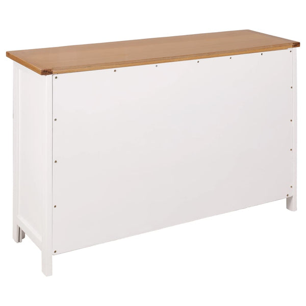 Vidaxl Sideboard 110X33.5X70 Cm Solid Oak Wood Sideboards & Buffets