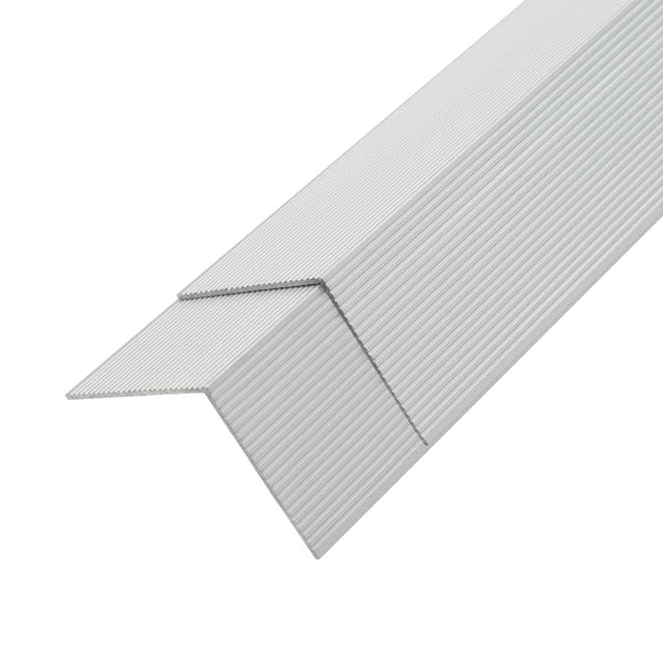 5 Pcs Decking Angle Trims Aluminium 170 Cm Silver