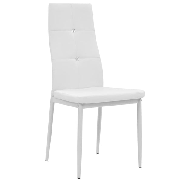 Vidaxl 6 Pcs White Faux Leather Dining Chairs