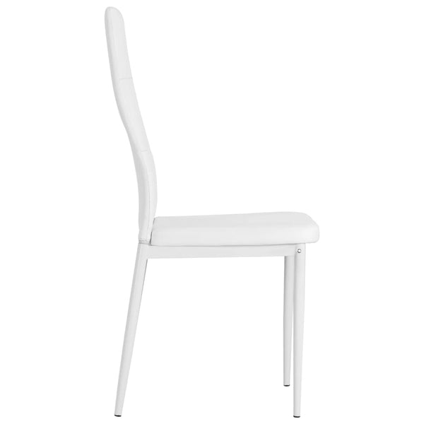 Vidaxl 6 Pcs White Faux Leather Dining Chairs