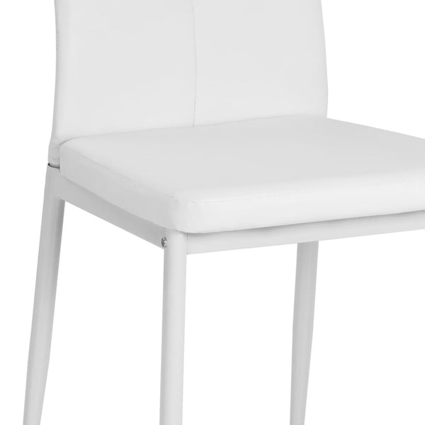 Vidaxl 6 Pcs White Faux Leather Dining Chairs