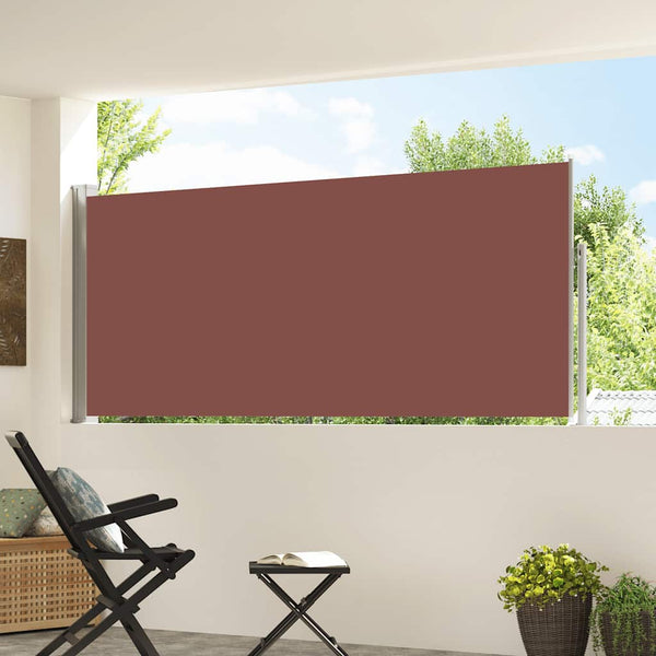 Vidaxl Retractable Side Awning 120 X 300 Cm Brown Awning & Canopy Parts