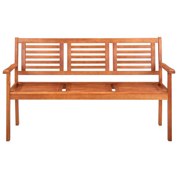 3-Seater Garden Bench 150 Cm Solid Eucalyptus Wood